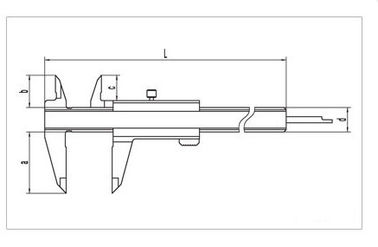 OEM गहराई और कदम स्टेनलेस स्टील कैलिपर / डिजिटल कैलिपर 0-150mm